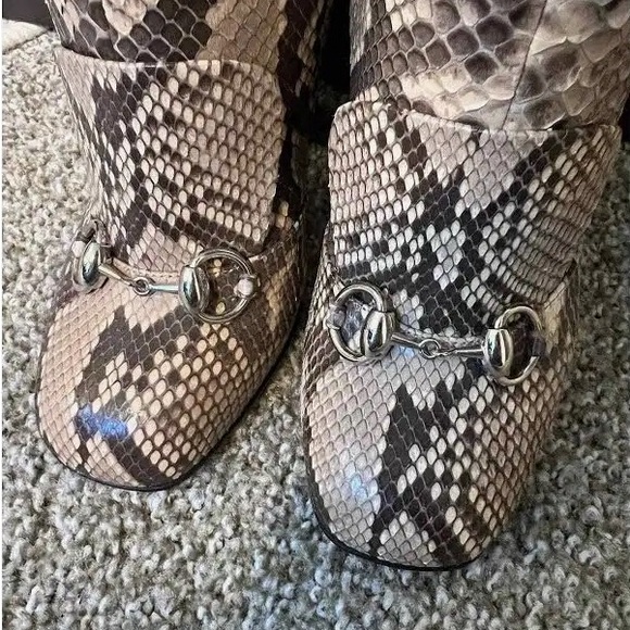 Horsebit-detailed python knee boot - Picture 5 of 7